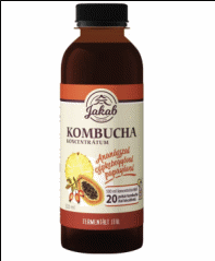 Jakab kombucha koncentrátum üvegpalackban, ananászos ízesítéssel.